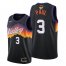 Nike Phoenix Suns #3 Chris Paul Mens 2021 NBA Finals Bound City Edition Jersey Black Mens