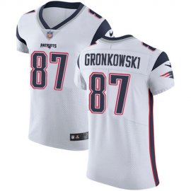 Nike New England Patriots #87 Rob Gronkowski White Mens Stitched NFL Vapor Untouchable Elite Jersey