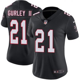 Nike Atlanta Falcons #21 Todd Gurley II Black Alternate Womens Stitched NFL Vapor Untouchable Limited Jersey