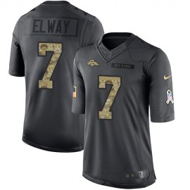 Nike Denver Broncos #7 John Elway Black Youth Stitched NFL Limited 2016 Salute to Service Jersey