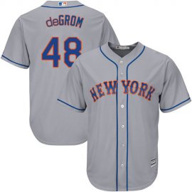 New York Mets #48 Jacob DeGrom Grey Cool Base Stitched Youth MLB Jersey