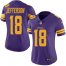 Nike Minnesota Vikings #18 Justin Jefferson Purple Womens Stitched NFL Limited Rush Jersey