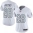 Nike Las Vegas Raiders #28 Josh Jacobs White Womens Stitched NFL Limited Rush Jersey