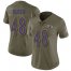 Nike Baltimore Ravens #48 Patrick Queen Olive Womens Stitched NFL Limited 2017 Salute To Service Jersey