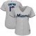 Miami Marlins #13 Starlin Castro Grey Road Womens Stitched MLB Jersey