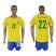 Brazil #22 Coutinho Home Soccer Country Jersey
