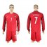 Portugal #7 Ronaldo Home Long Sleeves Soccer Country Jersey