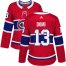 Adidas Montreal Canadiens #13 Max Domi Red Home Authentic Womens Stitched NHL Jersey