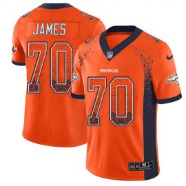Nike Denver Broncos #70 JaWuan James Orange Team Color Mens Stitched NFL Limited Rush Drift Fashion Jersey