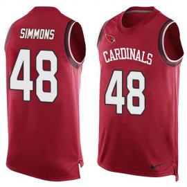 Nike Arizona Cardinals #48 Isaiah Simmons Red Team Color Mens Stitched NFL Limited Tank Top Jersey
