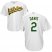 Oakland Athletics #2 Khris Davis White Cool Base Stitched Youth MLB Jersey