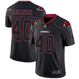 Nike Arizona Cardinals #40 Pat Tillman Lights Out Black Mens Stitched NFL Limited Rush Jersey