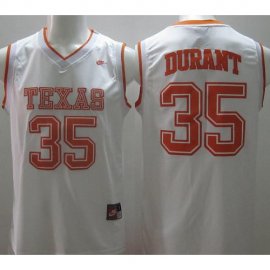 Texas Longhorns Kevin Durant 35 Burnt White College Basketball Jersey Cheap