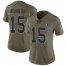 Nike Las Vegas Raiders #15 Nelson Agholor Olive Womens Stitched NFL Limited 2017 Salute To Service Jersey
