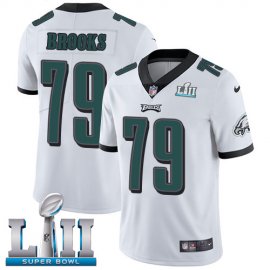 Nike Philadelphia Eagles #79 Brandon Brooks White Super Bowl LII Mens Stitched NFL Vapor Untouchable Limited Jersey