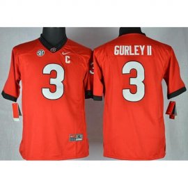Youth Georgia Bulldogs #3 Todd Gurley II Red Stitched NCAA Jersey