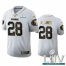 San Francisco 49ers #28 Jerick McKinnon Mens Nike White Golden Super Bowl LIV 2020 Edition Vapor Limited NFL 100 Jersey