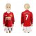 Manchester United #7 Memphis Home Long Sleeves Kid Soccer Club Jersey