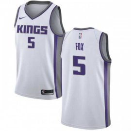 Nike Sacramento Kings #5 DeAaron Fox White NBA Swingman Association Edition Jersey