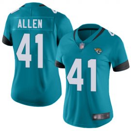 Nike Jacksonville Jaguars #41 Josh Allen Teal Green Alternate Womens Stitched NFL Vapor Untouchable Limited Jersey