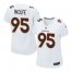 Nike Denver Broncos #95 Derek Wolfe White Womens Stitched NFL Game Event Jersey