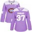 Adidas Montreal Canadiens #37 Keith Kinkaid Purple Authentic Fights Cancer Womens Stitched NHL Jersey