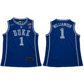 Blue Devils #1 Zion Williamson Blue Basketball Stitched College Jersey