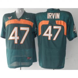 Miami Hurricanes 47 Michael Irvin Green NCAA Jersey