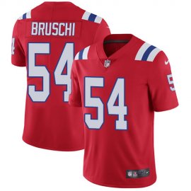 Nike New England Patriots #54 Tedy Bruschi Red Alternate Mens Stitched NFL Vapor Untouchable Limited Jersey