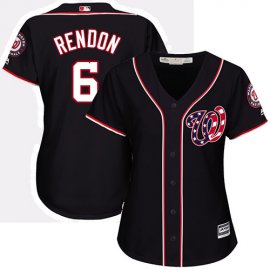 Washington Nationals #6 Anthony Rendon Navy Blue Alternate Womens Stitched MLB Jersey