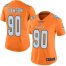 Nike Miami Dolphins #90 Shaq Lawson Orange Womens Stitched NFL Limited Rush Jersey