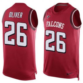 Nike Atlanta Falcons #26 Isaiah Oliver Red Team Color Mens Stitched NFL Limited Tank Top Jersey