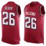 Nike Atlanta Falcons #26 Isaiah Oliver Red Team Color Mens Stitched NFL Limited Tank Top Jersey