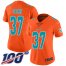 Nike Miami Dolphins #37 Myles Gaskin Orange Womens Stitched NFL Limited Inverted Legend 100th Season Jersey