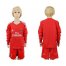 AC Milan Blank Red Goalkeeper Long Sleeves Kid Soccer Club Jersey