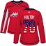 Adidas Washington Capitals #70 Braden Holtby Red Home Authentic USA Flag Womens Stitched NHL Jersey