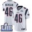 Nike New England Patriots #46 James Develin White Super Bowl LIII Bound Mens Stitched NFL Vapor Untouchable Limited Jersey