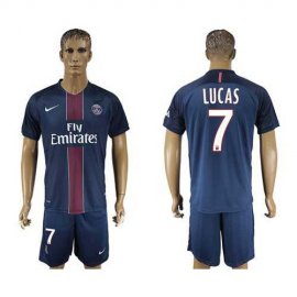 Paris Saint-Germain #7 Lucas Home Soccer Club Jersey