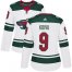 Adidas Minnesota Wild #9 Mikko Koivu White Road Authentic Womens Stitched NHL Jersey