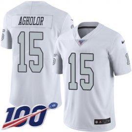 Nike Las Vegas Raiders #15 Nelson Agholor White Youth Stitched NFL Limited Rush 100th Season Jersey