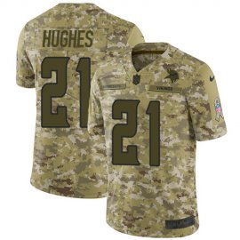 Nike Minnesota Vikings #21 Mike Hughes Camo Mens Stitched NFL Limited 2018 Salute To Service Jersey