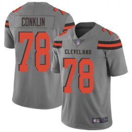 Nike Cleveland Browns #78 Jack Conklin Gray Mens Stitched NFL Limited Inverted Legend Jersey