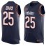 Nike Chicago Bears #25 Mike Davis Navy Blue Team Color Mens Stitched NFL Limited Tank Top Jersey