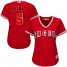 Los Angeles Angels #6 Anthony Rendon Red Alternate Womens Stitched MLB Jersey