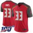 Nike Tampa Bay Buccaneers #33 Carlton Davis III Red Team Color Mens Stitched NFL 100th Season Vapor Limited Jersey