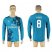 Real Madrid #8 Kroos Sec Away Long Sleeves Soccer Club Jersey