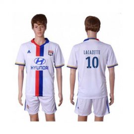Lyon #10 Lacazette Home Soccer Club Jersey