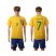 Brazil #7 D.Costa Home Soccer Country Jersey