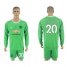 Manchester United #20 S.Romero Green Goalkeeper Long Sleeves Soccer Club Jersey