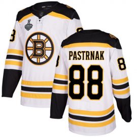 Adidas Boston Bruins #88 David Pastrnak White Road Authentic Stanley Cup Final Bound Youth Stitched NHL Jersey